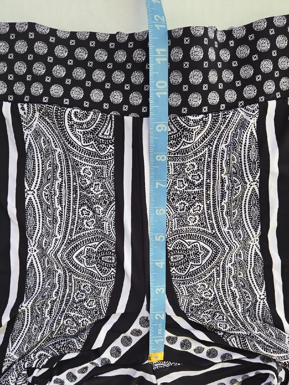 INC Women's Black & White Patterned Wide-Leg Flowy Pants, L, Travel Office Beach - Picture 7 of 9